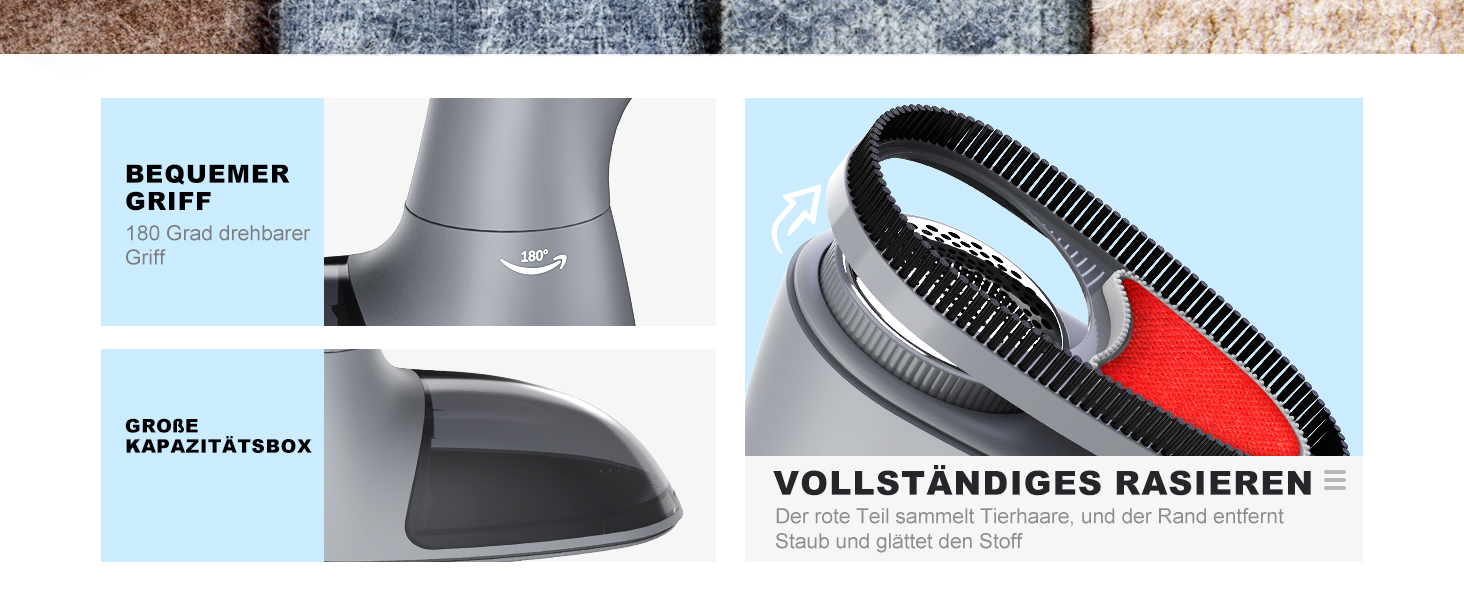 Електричний видалення ворсу POPCHOSE: бездротовий прилад для одягу з 2 лезами, USB-зарядка