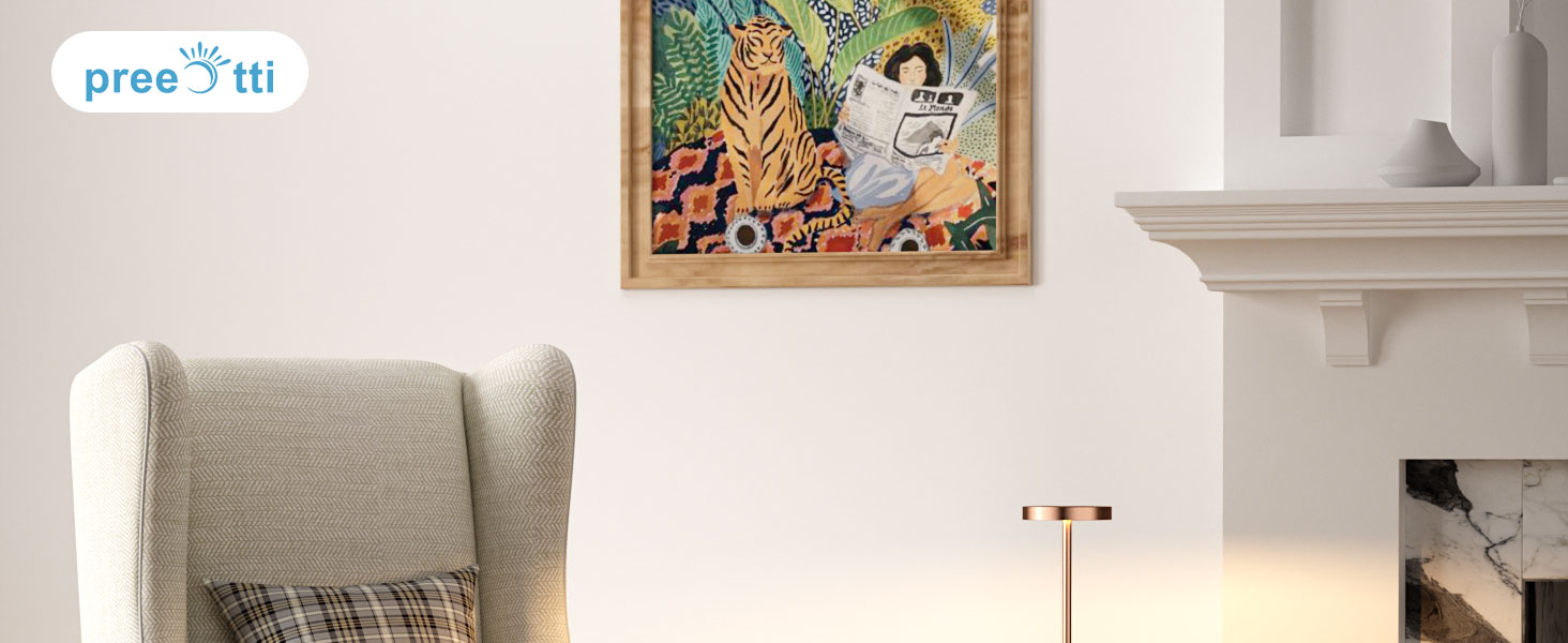 LED настільна лампа бездротова, акумуляторна, торшероподібна, сенсорна, диммування, 3 колірні температури, регулювання яскравості, для спальні, кафе, чорна, 1 шт. (кава)