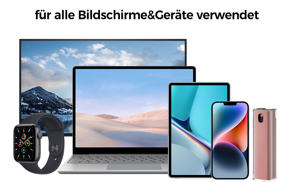 Очиснювач екрану для мобільних пристроїв 2шт (10мл) - для iPhone, монітора, планшета (сірий + рожевий)