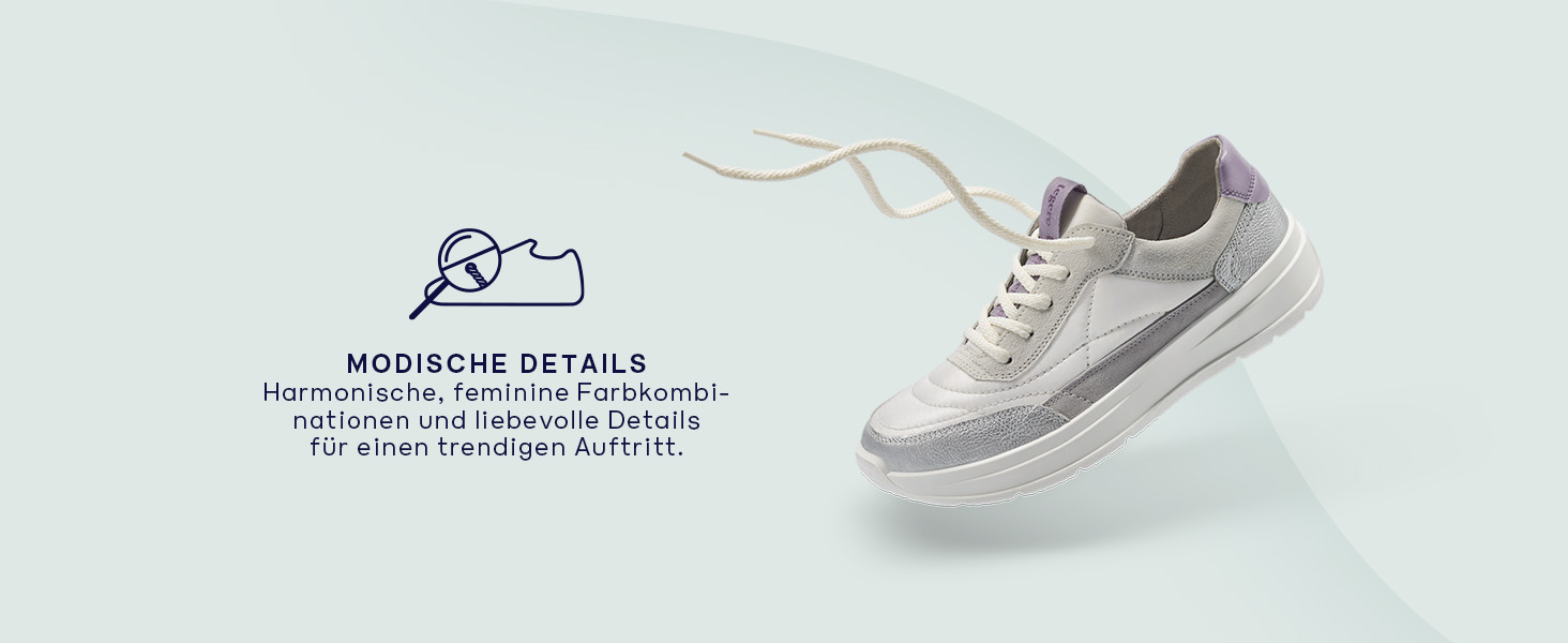 Жіночі кросівки Legero Fresh Damenschuhe - спортивні, низькі, Violett/Offwhite/Weiss, 38 EU