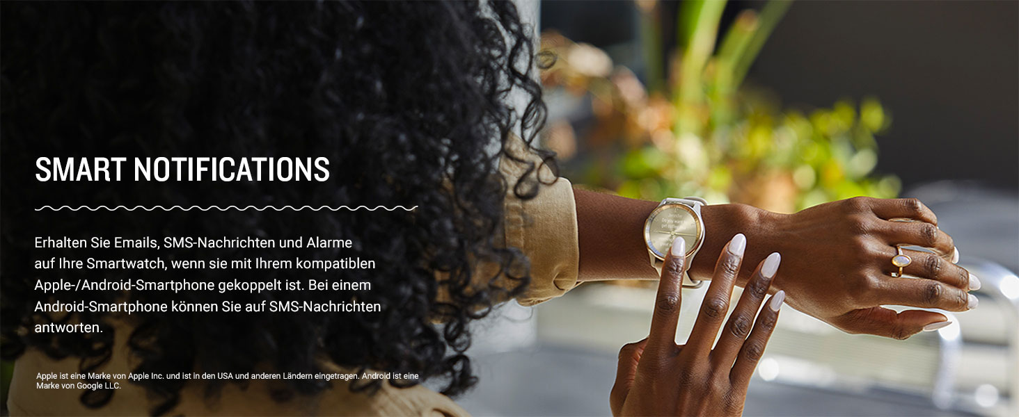 Garmin vívomove Trend – гібридний смарт-годинник з аналоговими стрілками та сенсорним дисплеєм, фітнес-функціями, аналізом сну, GarminPay, сповіщеннями та до 5 днів роботи від акумулятора (Trend, кремове золото)