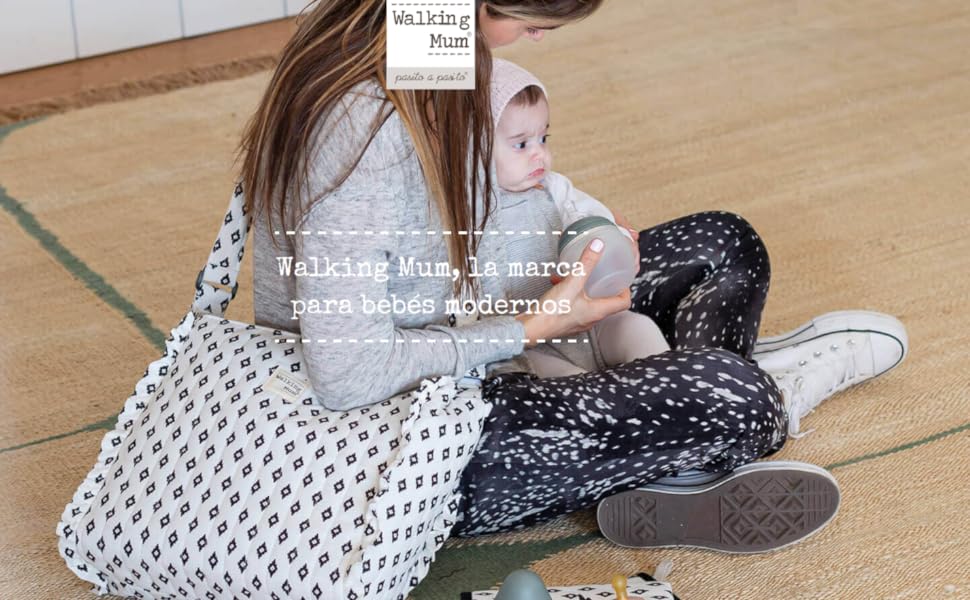 Сумка для коляски Walking Mum I Love Vichy, рожева, універсальна, з короткими ручками і плечовим ременем, 37x28x12 см