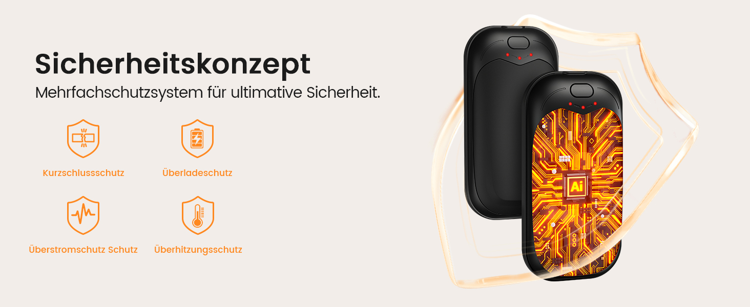 Електричні грілки для рук Gabless 2 шт., USB, портативні, 3 рівні нагріву, швидкий нагрів, чорні - чудовий подарунок для чоловіків та жінок