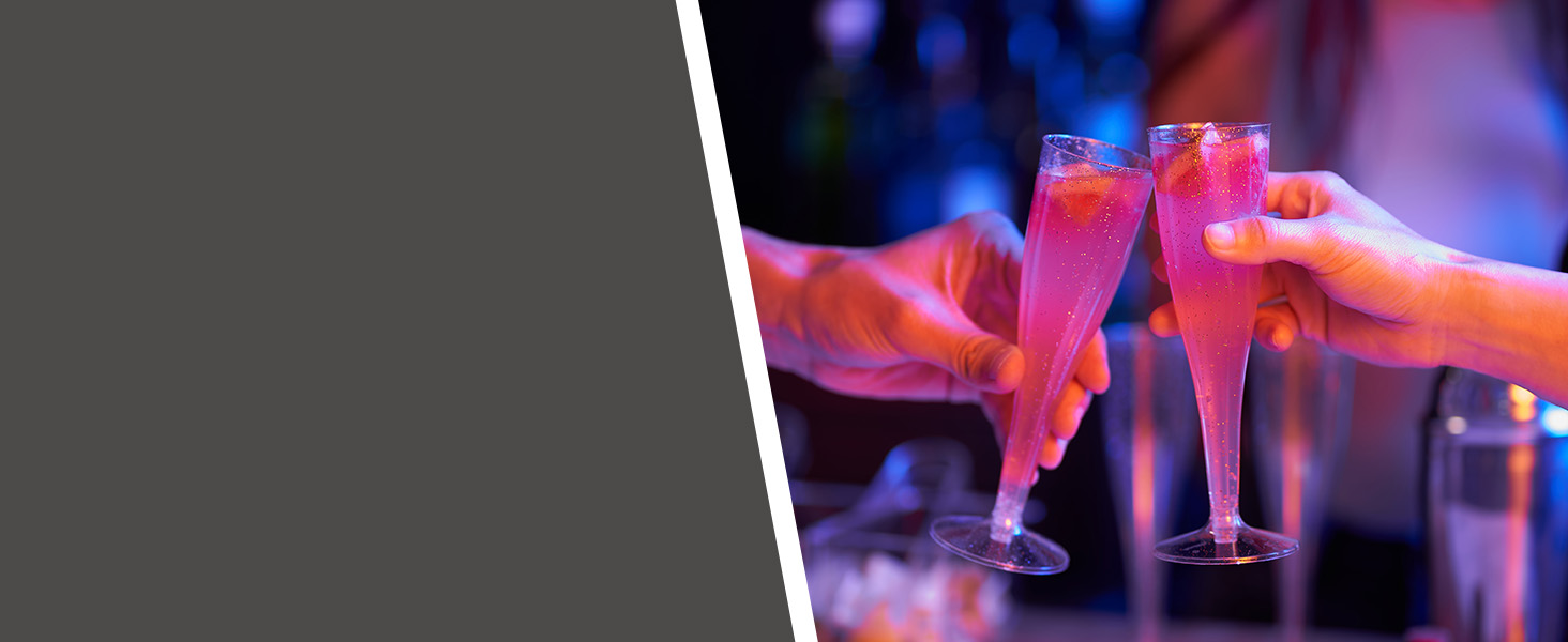 Набір келихів для шампанського Matana 48 шт. 150 мл, пластикові, преміум-якість, багаторазові