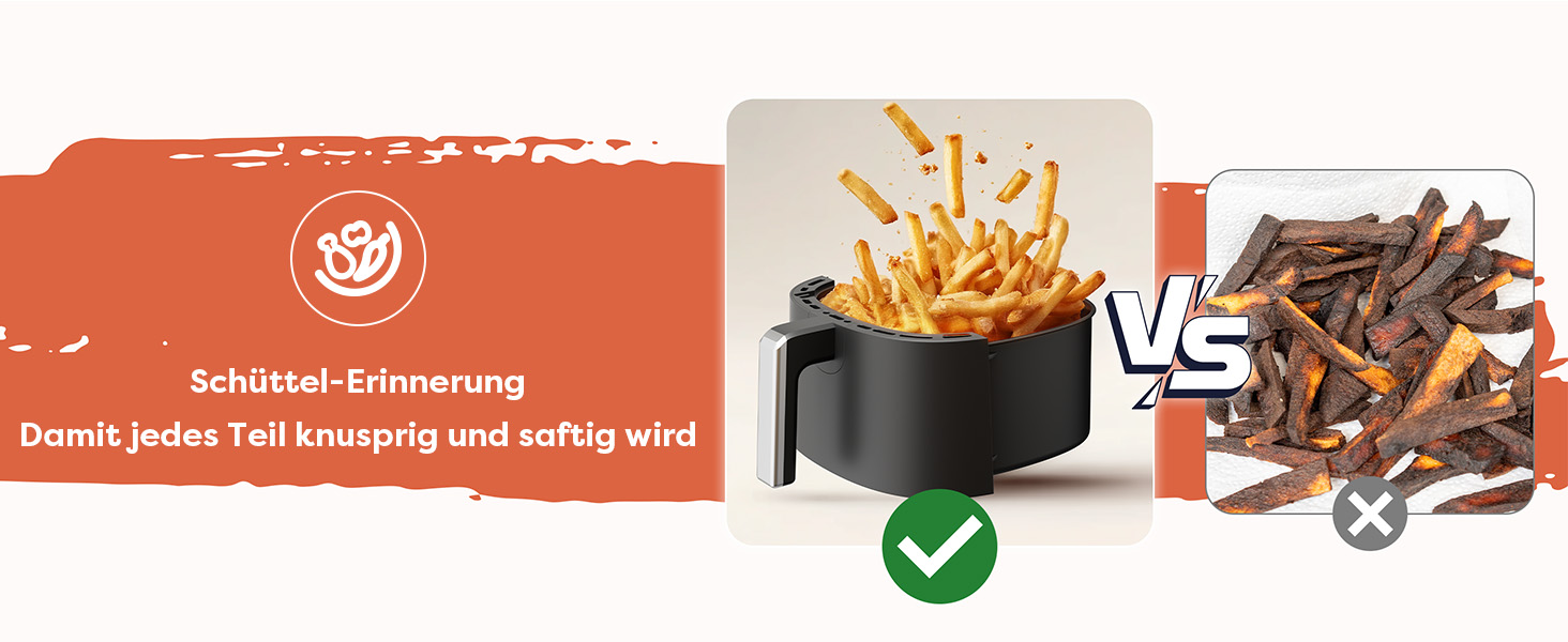 Фритюрниця повітряна CIARRA з цифровим дисплеєм, 5 л, без олії, антипригарне покриття, 8 режимів приготування