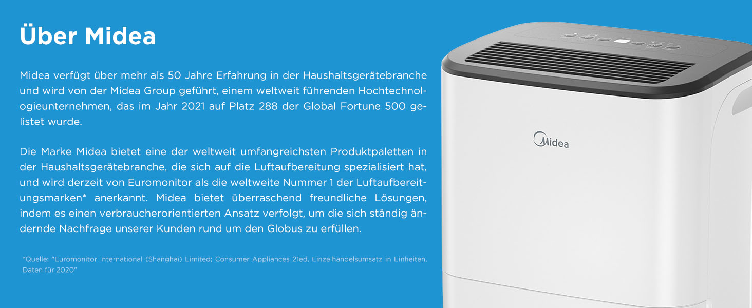 Зволожувач повітря Midea DF-20DEN7-WF, 20л/24г, 100м³, білий, з Wi-Fi, таймер 24г, бак 3л