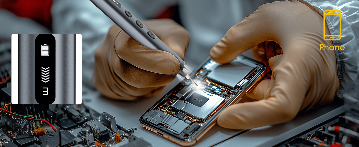 Набір мініатюрних електричних викруток 78 в 1 - прецизійний набір з магнітними Torx викрутками, LED дисплеєм та 5 рівнями крутного моменту для ноутбуків, окулярів, годинників, ПК