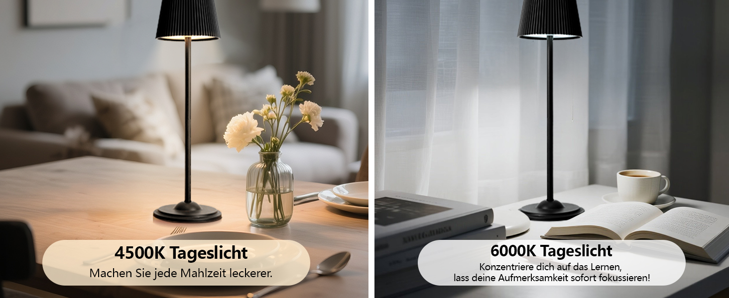 Світлодіодна настільна лампа бездротова з регулюванням висоти, USB-C нічник з 3 режимами освітлення та димером, портативна металева акумуляторна лампа для вітальні, спальні та вулиці (Чорна)