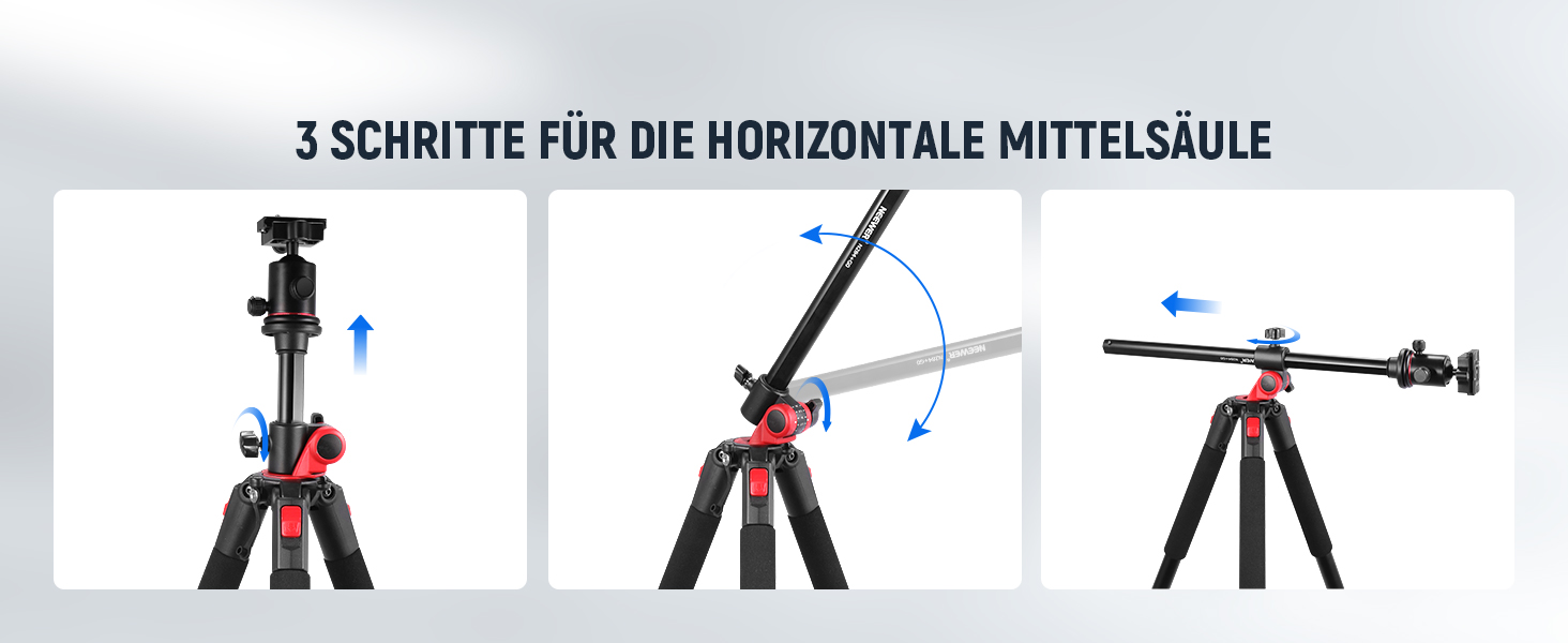 Штатив для камери NEEWER з моноподом, 72 дюйми, алюміній, для DSLR/Camcorder, 360° кульковий голівкою, QR-платівкою Arca, максимальне навантаження 33 lbs, з серветкою для чищення
