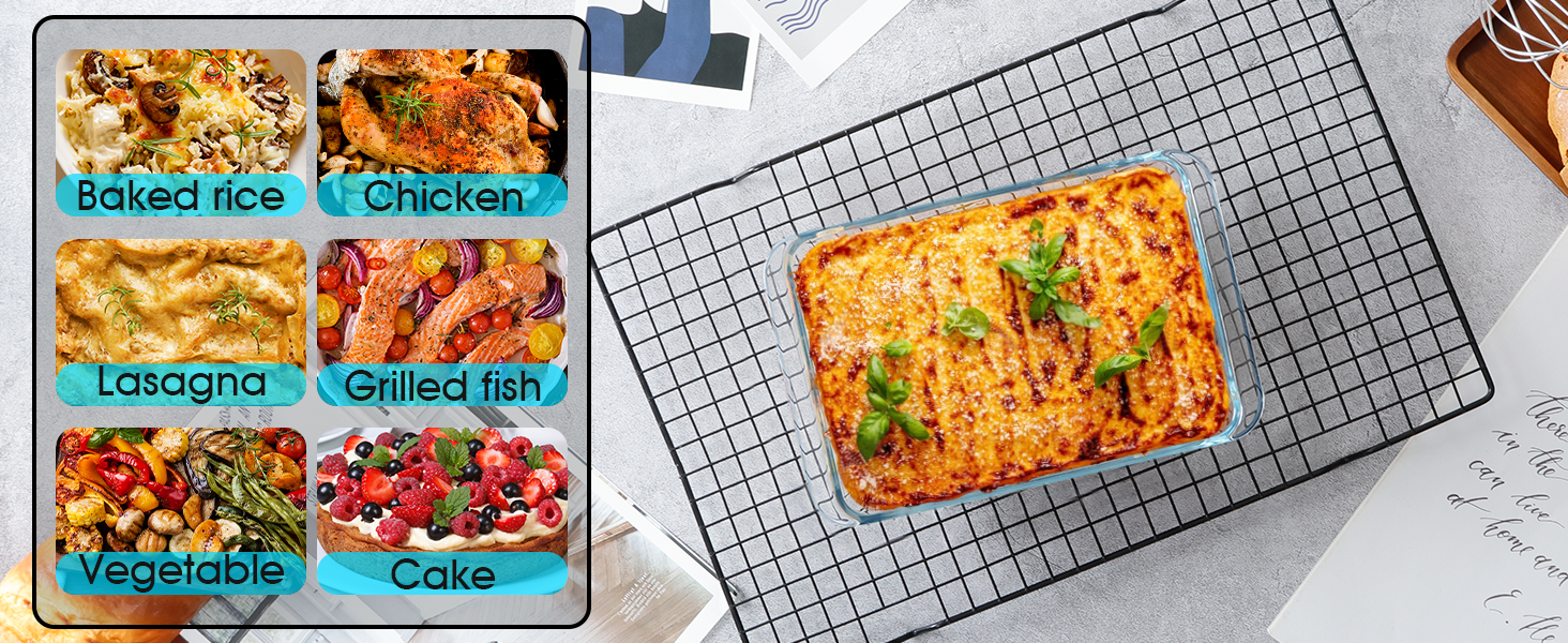 Форма для запікання NUTRIUPS, скло, 20x15x6 см, об'єм 1.4 л - прямокутна, для лазаньї