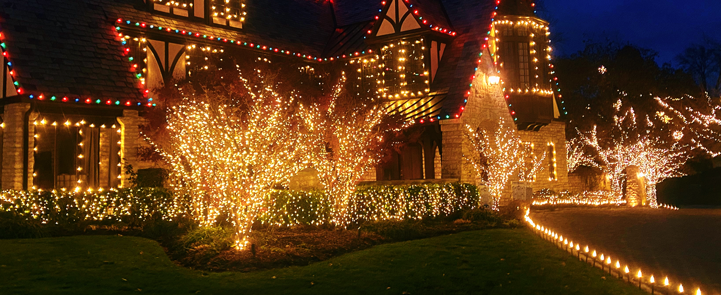 Ланцюжок прикрас MAGGIFT 20м 200 LED з вилкою/пультом/таймером/диммуванням, вологостійкий, тепле біле світло, для прикраси ялинки та декору, зовнішнє використання