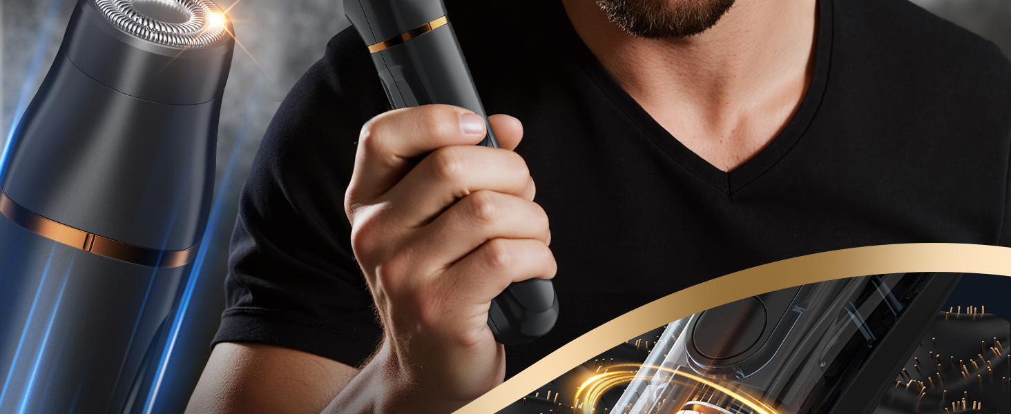 Електричний жіночий епілятор 2-в-1 для тіла та бікіні, вологостійкий, чорний