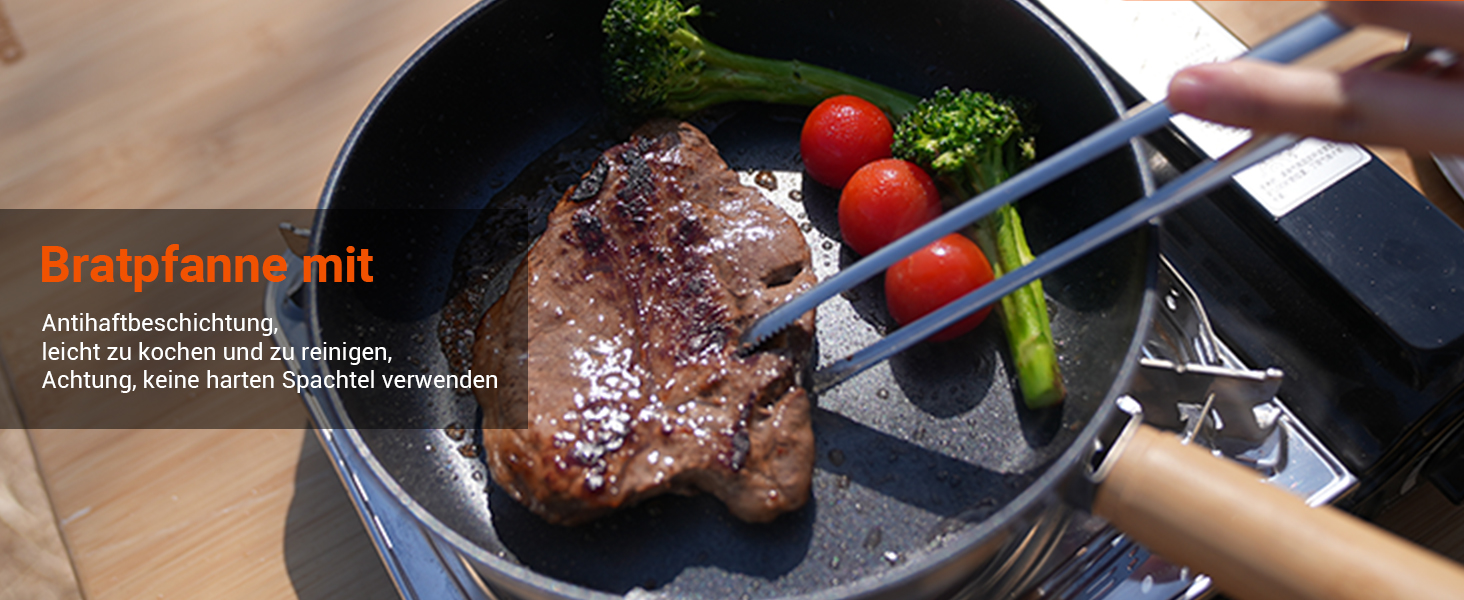 Набір кухонного посуду для кемпінгу KingCamp з антипригарним покриттям (4 шт.)