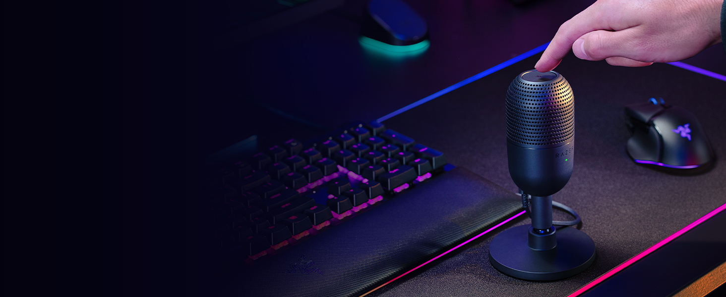 Мікрофон Razer Seiren V3 Mini - компактний USB мікрофон з LED-індикатором та інтегрованим демпфером