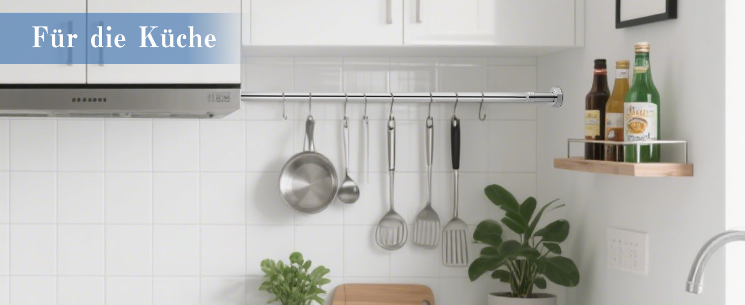 Регульована телескопічна штанга DEWEL 70-120 см (без свердління) для штор та душової кабіни, срібна