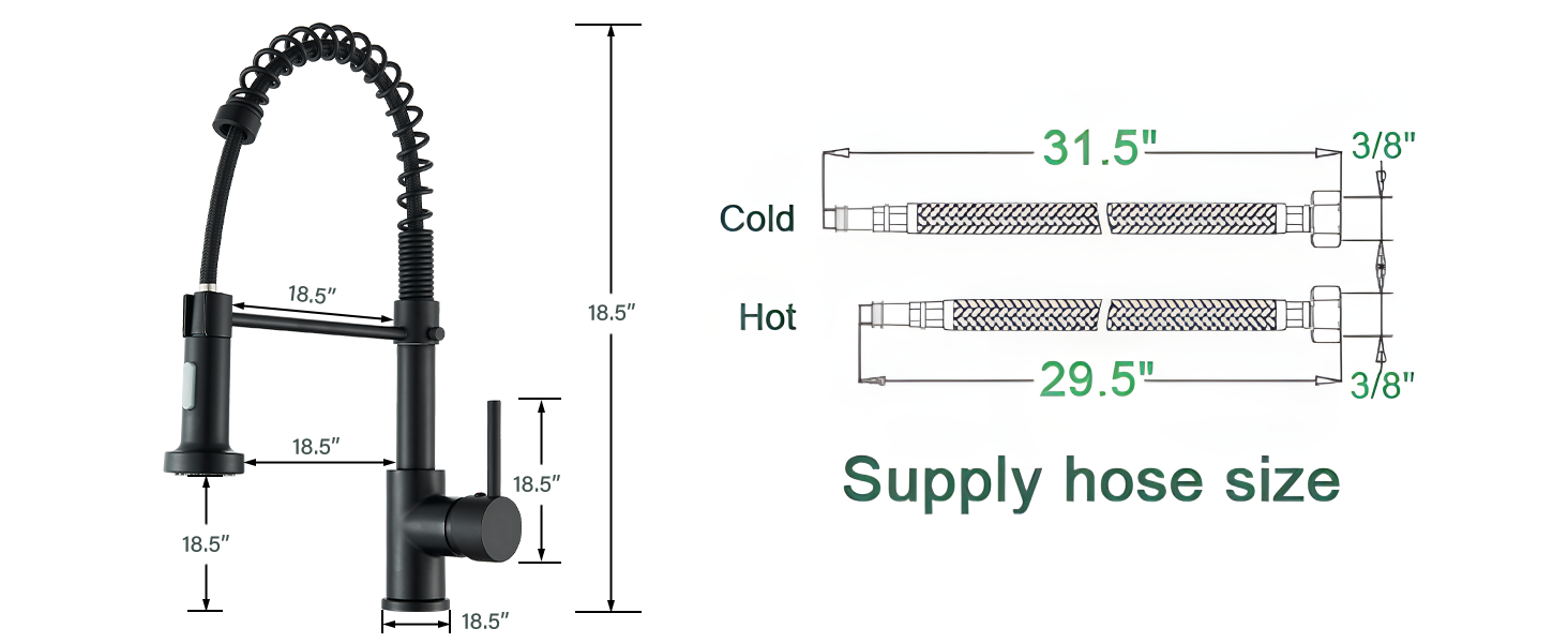 Кухонний змішувач Hbronzeshower з висувною лійкою, 360° обертання, нержавіюча сталь, матове нікель, для кухні
