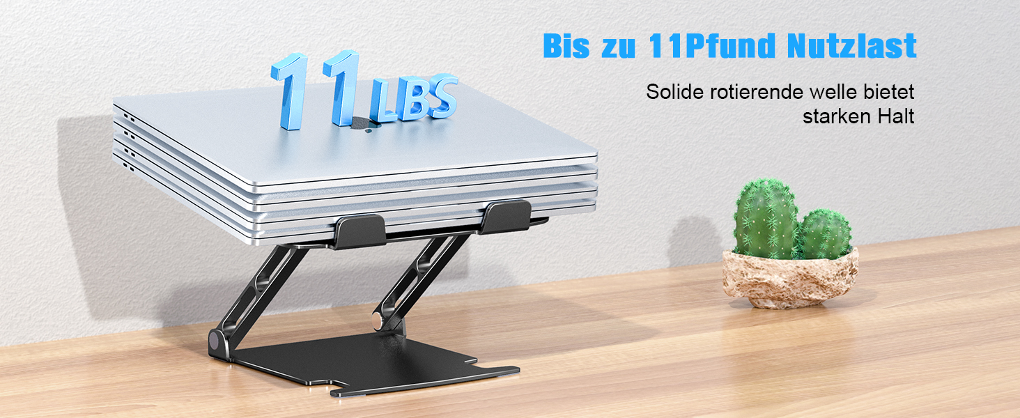 Підставка для ноутбука Glangeh з алюмінію, ергономічна, регульована висота, для MacBook, Dell, HP, 10-16