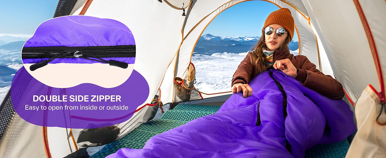 Сплячий мішок Sportneer Outdoor - ковдровий спальний мішок 3-4 сезони для дорослих, теплий, для кемпінгу, подорожей та активного відпочинку, 200x85 см, чорний