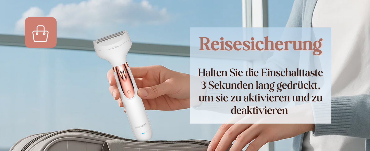 Електричний жіночий тример/рашувач BarberBoss 5-в-1 QR-8005: для обличчя, тіла, бікіні, носа та брів. Бездротовий, для мокрого та сухого гоління.