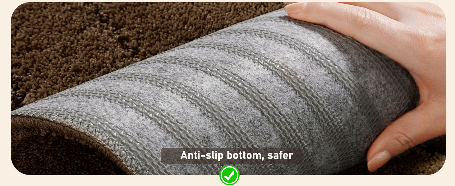 Килимок для дому 50x80 см, антиковзаючий, миючий, для входу, саду, тераси (коричневий)