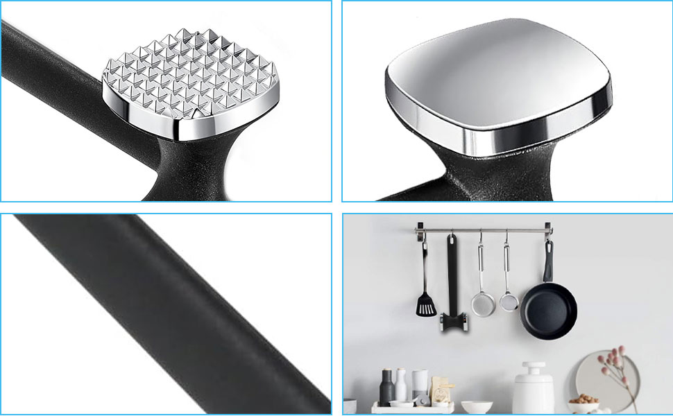 Ніж для відбивання м'яса Fleischklopfer 24см, подвійний, з нержавіючої сталі - молоток для стейків, шніцелів, яловичини, курки