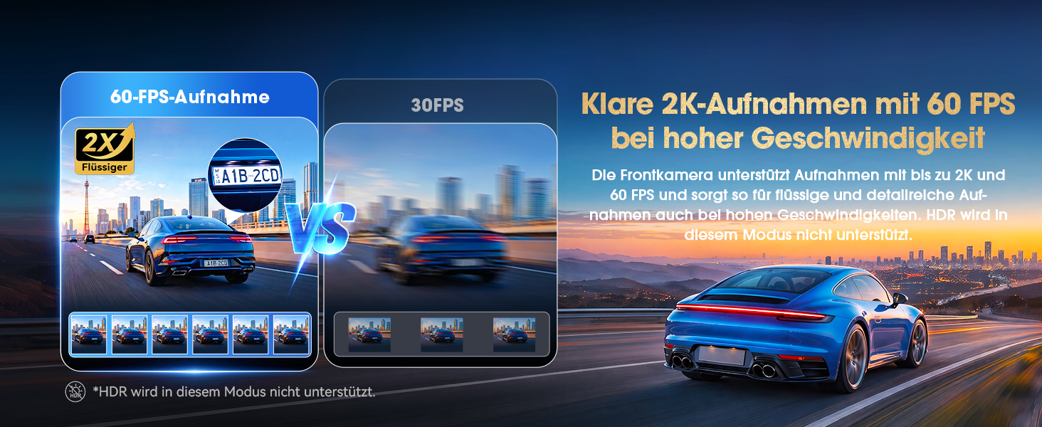 Автомобільний відеореєстратор DDPAI Z60 Master 4K+2K, передня та задня камери, Sony STARVIS2 IMX678, Dual HDR, 5G WiFi6, GPS, 3