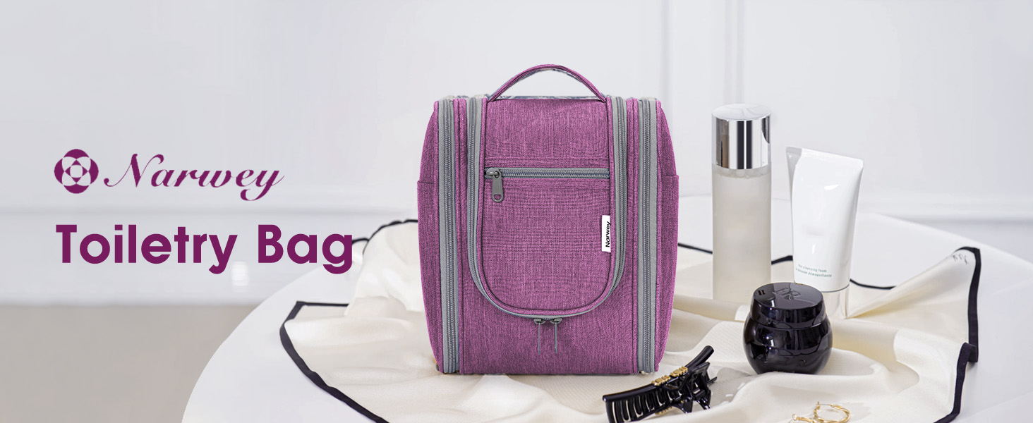 Косметичка для подорожей Narwey Klein: жіноча та чоловіча, для дітей, рожева (компактна)