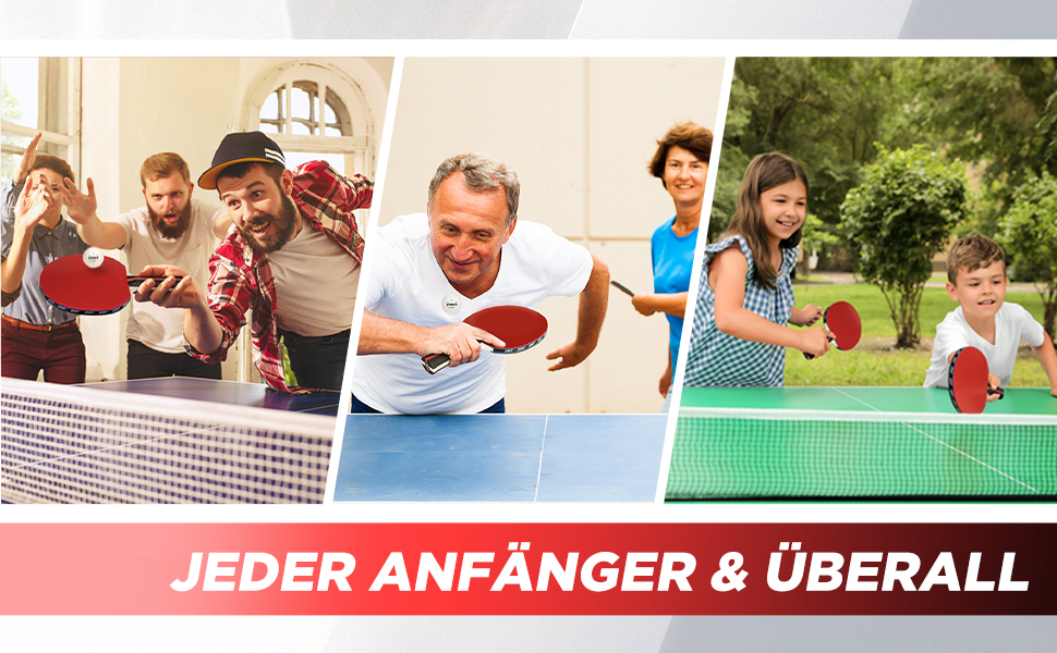 Набір для пінг-понгу з ракетками (2 або 4 шт) та м'ячами | Набір для гри в настільний теніс для 4 гравців | Зручний кейс | Покращений контроль, липка гума