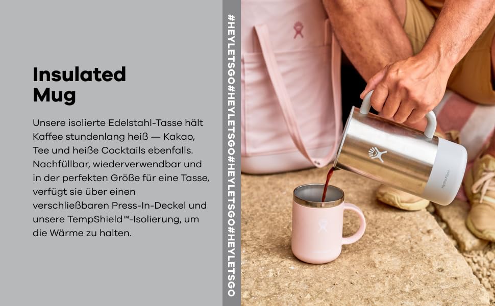 Термокружка Hydro Flask 177 мл (6 oz) з нержавіючої сталі - ізольована, з кришкою та ручкою. Чорний колір