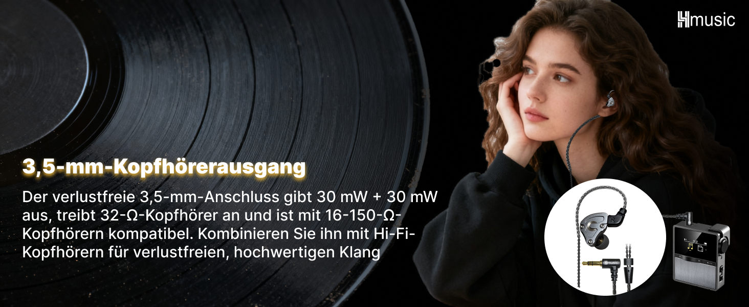 MP3-плеєр Hmusic P68 HiFi з кліпсою, Bluetooth, 16GB + карта пам'яті 128GB, підтримка DSD, Hi-Res аудіо