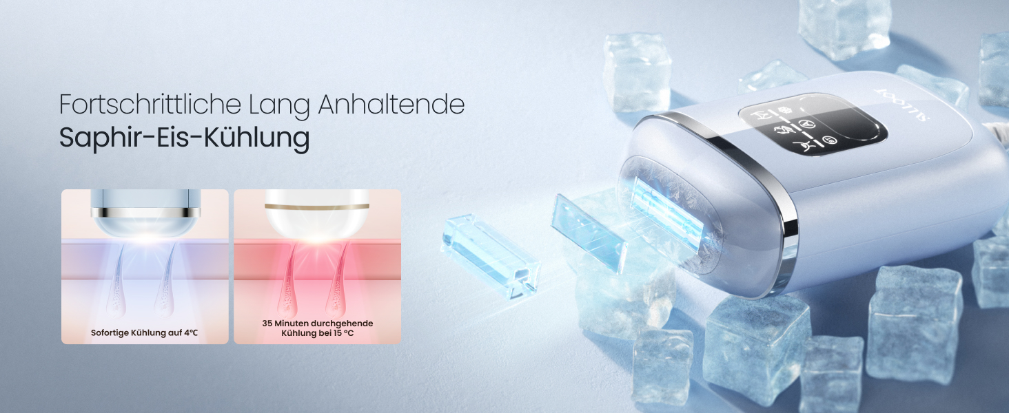 Прилад для епіляції IPL 22J, 78W, з охолодженням сапфіром, для дому, для обличчя, бікіні, пахв, блакитний