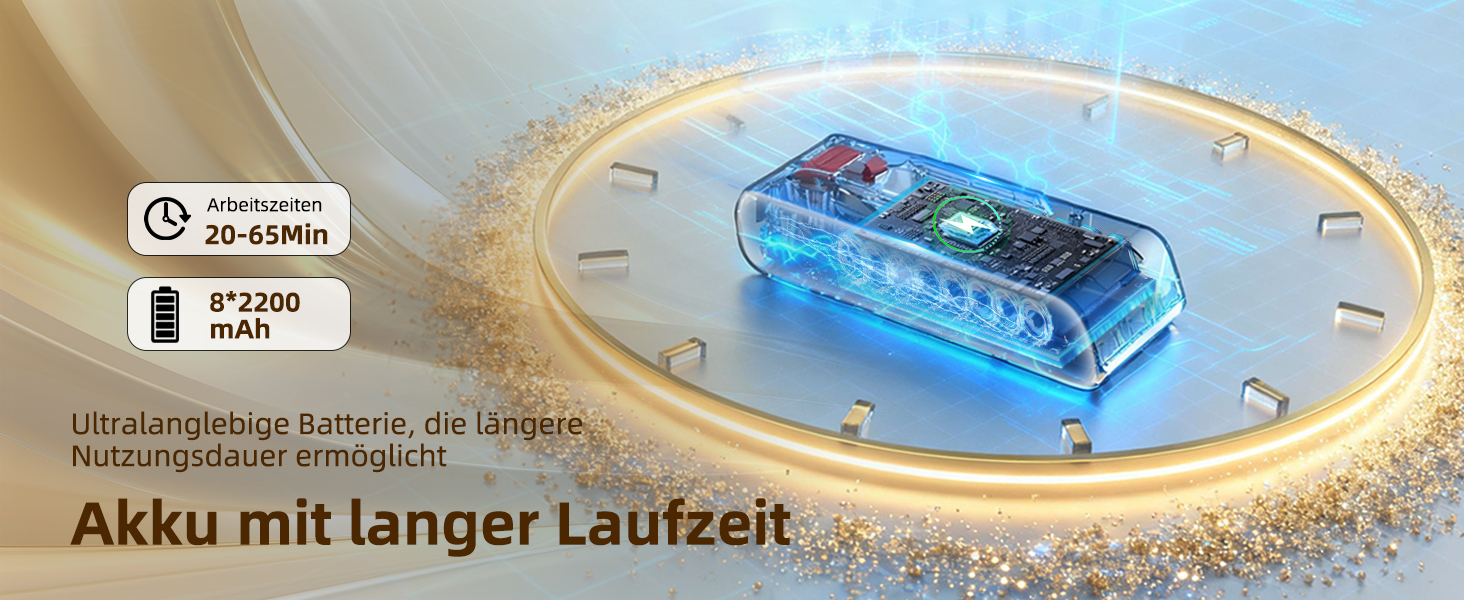 Бездротовий акумуляторний пилосос 58000Pa/550W з LED-дисплеєм та антизаплутувальною насадкою, об'єм 1.8L, для видалення шерсті тварин, килимів, твердих поверхонь та авто, колір золотий