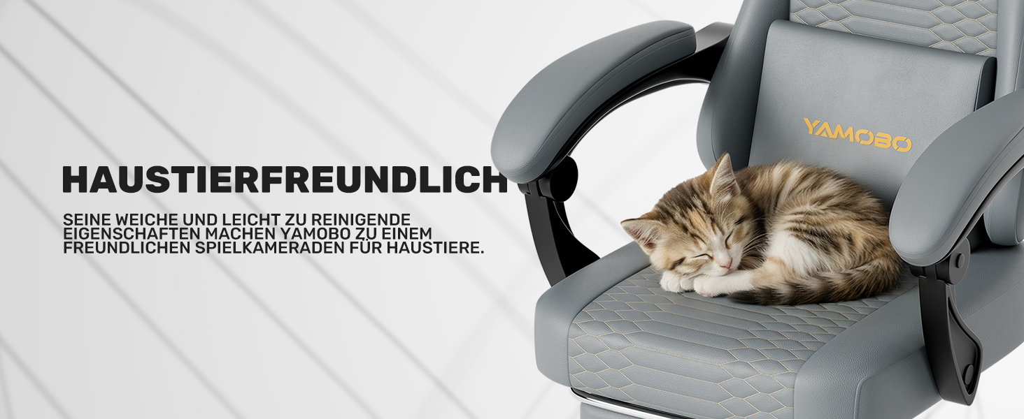 Геймерське крісло Ergonomisch з підлокітниками, підставкою для ніг, подушкою для попереку та голови, регульованою висотою, оббивка PU, сірий колір P-grey