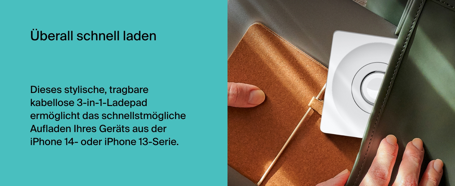 Belkin MagSafe Бездротовий зарядний пристрій 3-в-1 MFi для iPhone 16/15/14/13/12, Apple Watch, AirPods (Білий)