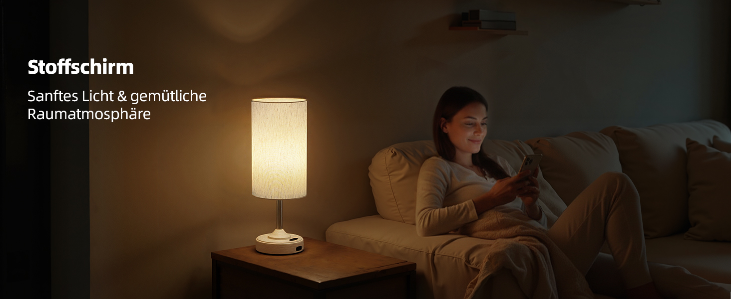 Нічна лампа EZVALO з сенсорним димером, LED акумуляторна настільна лампа 4000mAh, USB-C, тепле світло 2700K для спальні та вітальні (дерев'яний колір)