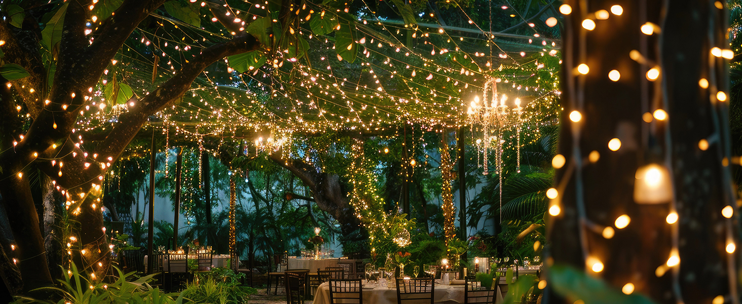 LED гірлянда 100 метрів, 800 LED, тепле світло для декору: Новий Рік, вечірка, сад, балкон. З таймером та пам'яттю