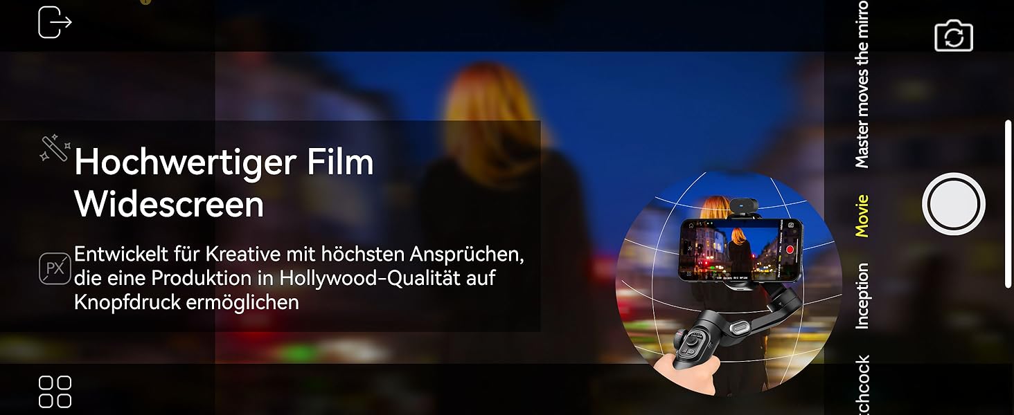 Стабілізатор для смартфона AOCHUAN з 3 осями, RGB-підсвічуванням, трекінгом обличчя та регулюванням фокусу. Підходить для iPhone/Android. Ідеально для зйомки Vlog (Smart XE AI)