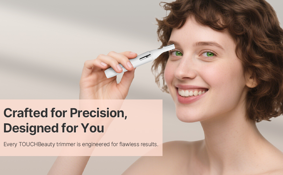 TOUCHBeauty AG-1658W: Професійний триммер для тіла та обличчя (білий) - для носа, брів, вух та обличчя