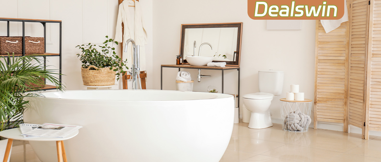 Поличка для душу Dealswin без свердління, 2 шт. - органайзер для ванної кімнати, полиця для зберігання та організації з великою місткістю, тримач для шампуню для душу та ванної кімнати (сірий)