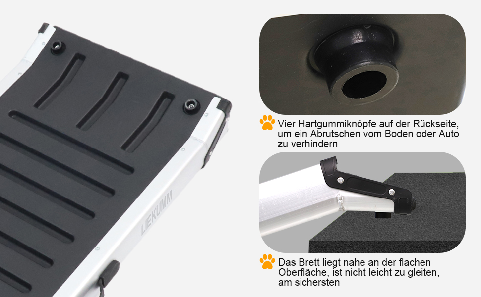 Рампа для собак Liekumm, телескопічна, до 90 кг, 99-182 см, алюміній, для легкових автомобілів, позашляховиків, вантажівок