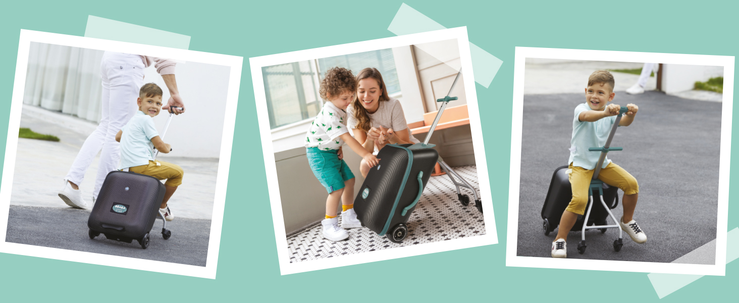 BÉABA Luggage Eazy: дитячий валіза-стілець 2-в-1, 22 л, блакитний, від 4 років