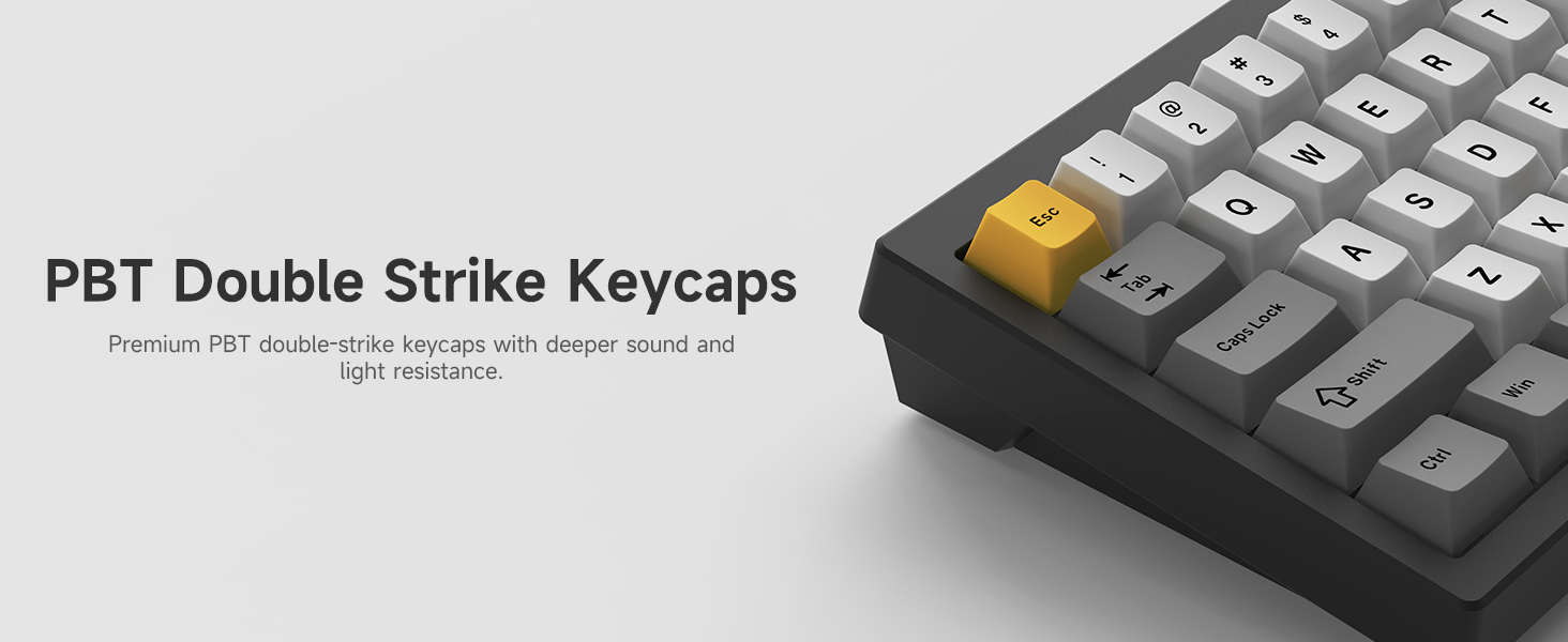 Механічна клавіатура NACODEX AK650 з регулюванням гучності, ігрова клавіатура Flying Fish Grey