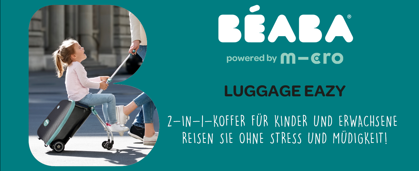 BÉABA Luggage Eazy: дитячий валіза-стілець 2-в-1, 22 л, блакитний, від 4 років