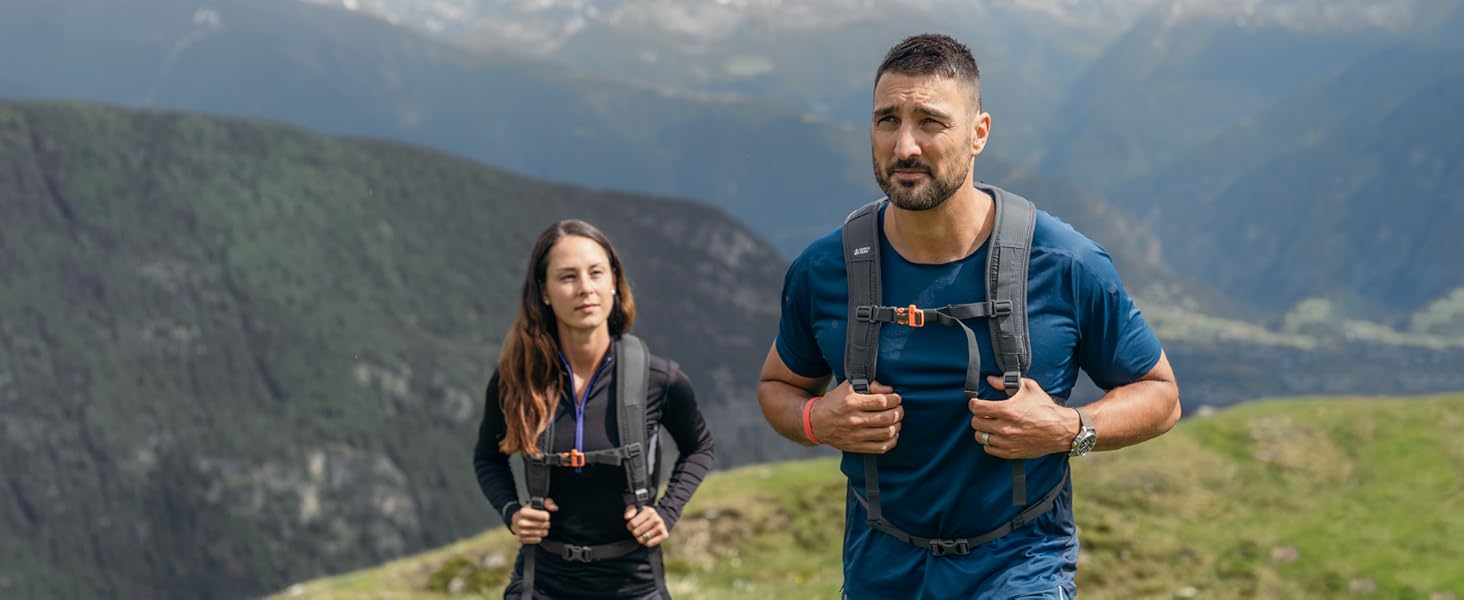 Туристичний рюкзак 20 л Flex 20 Premium з вентиляцією спини, питною системою та дощовиком – трекінговий рюкзак із дихаючого 3D Air Mesh поліестеру з поясним ременем, сірий