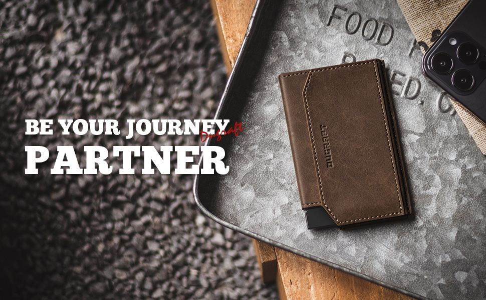 Чоловічий мінімалістичний гаманець Dugraft з віконцем для ID, RFID-захистом, на 5-8 карт та гроші, чорний