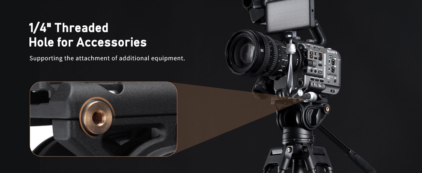 Штатив відео Cayer BV30L 72 дюйми - професійний штатив з алюмінію, рідинний упор K3, середній розвід, 6 кг, для DSLR/відеокамер + бонус Quick Release Plate