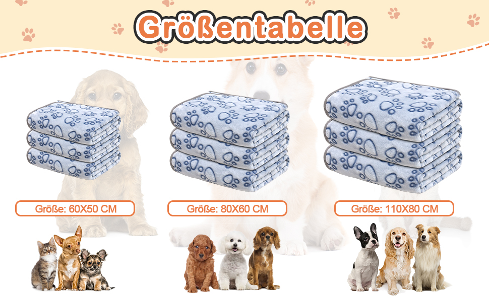 М'яка ковдра для собак та котів Gorgelly (3 шт.) 80x60 см та 60x80 см, блакитна. Легка, миюча, для дому та подорожей