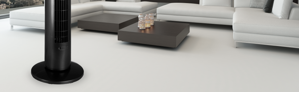 Турбовентилятор Orbegozo TW 0800 з таймером, відсіком для ефірних олій, 3 швидкості, поворотний, 60 Вт, чорний