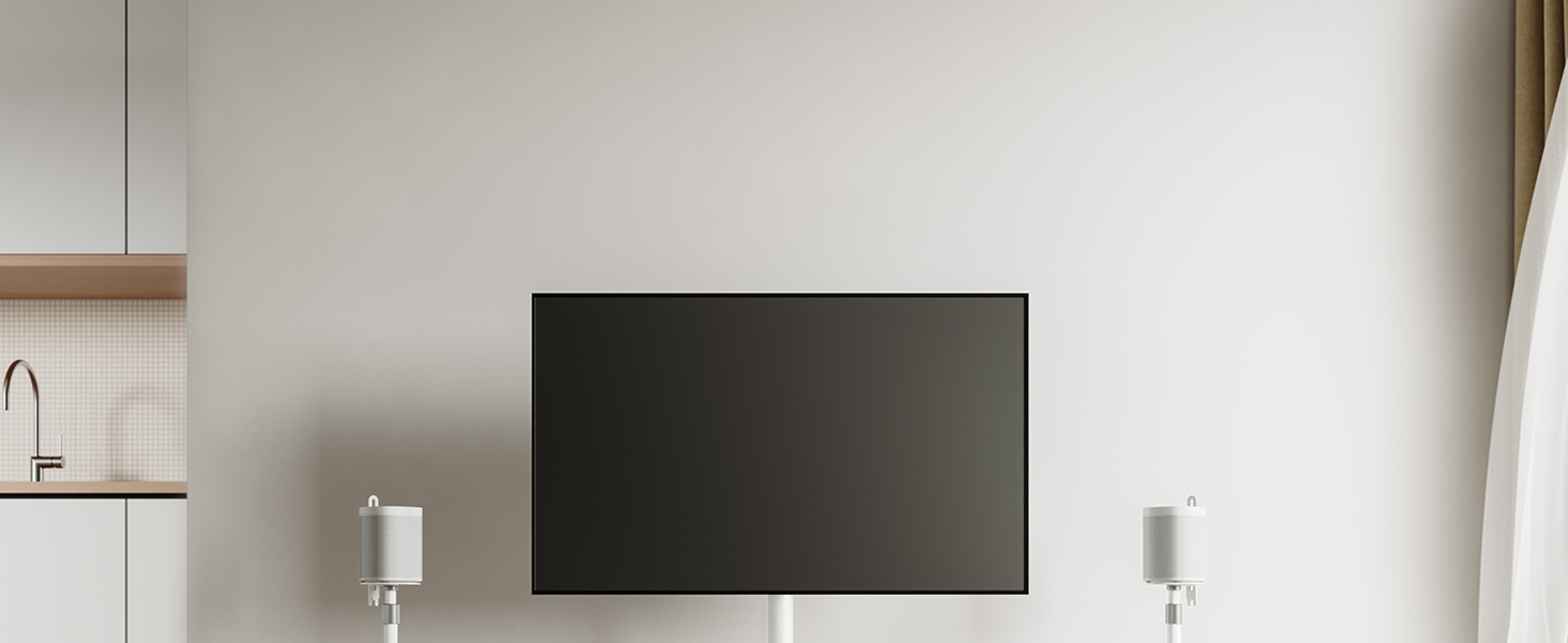 Підставка для колонок FITUEYES Design, металева, регульована по висоті, 2 шт, білий колір