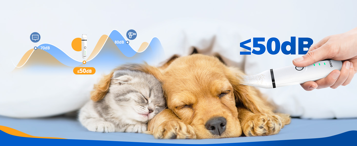 Schermaschine для собак та котів oneisall 4-в-1: стрижка, триммінг, шліфування кігтів. Безшумна, акумуляторна модель з 4 насадками для тіла, лап, очей та вух.